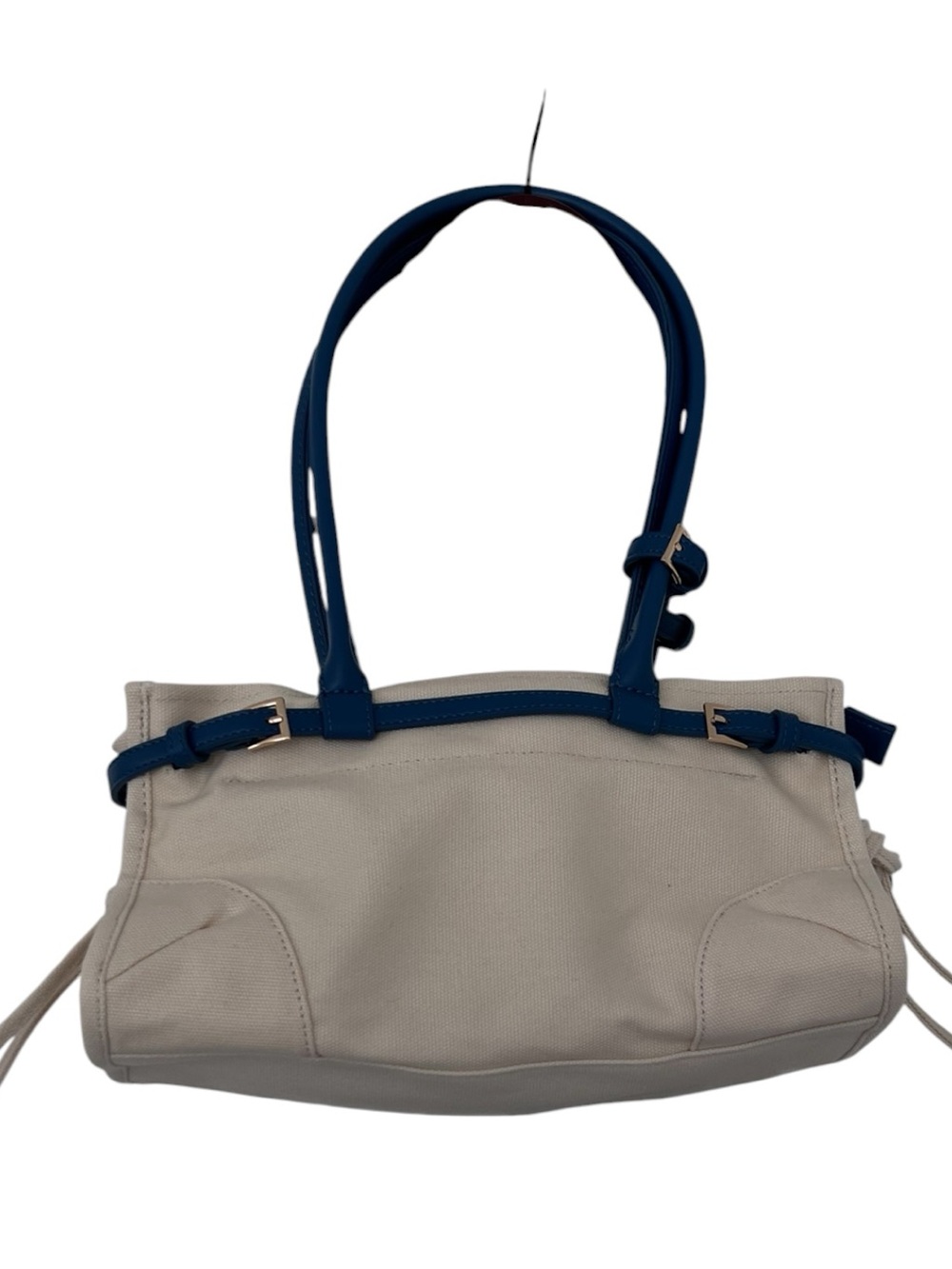 Anthropologie | Women's Canvas Shoulder Bag with Blue Accents